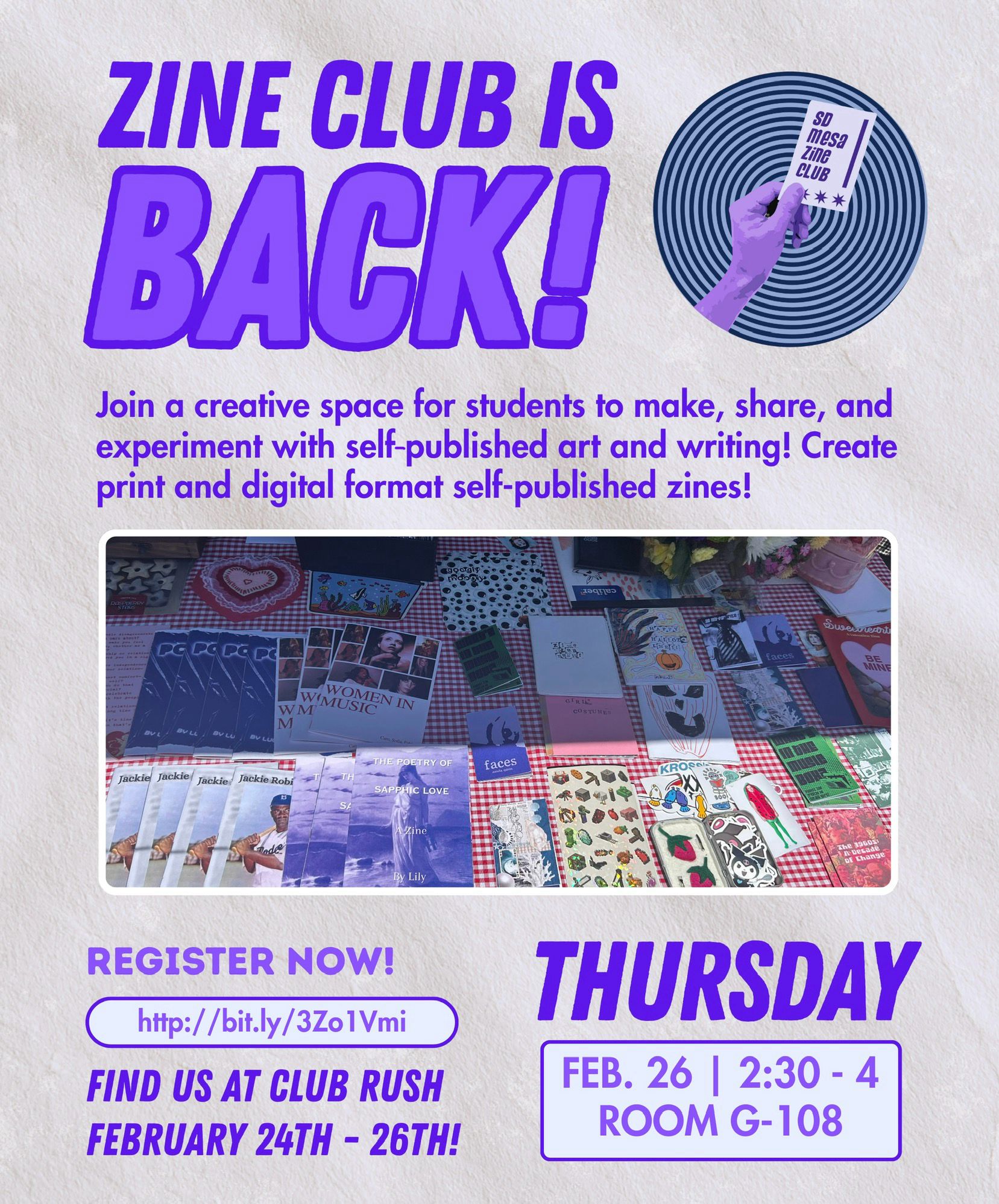 SD Mesa Zine Club, Zine Club Is Back